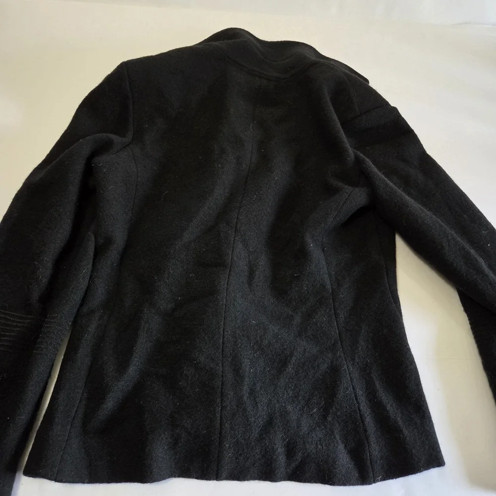 Geiger Blazer Women's Size 38 Black Wool Gothic Gold Hardware Vintage